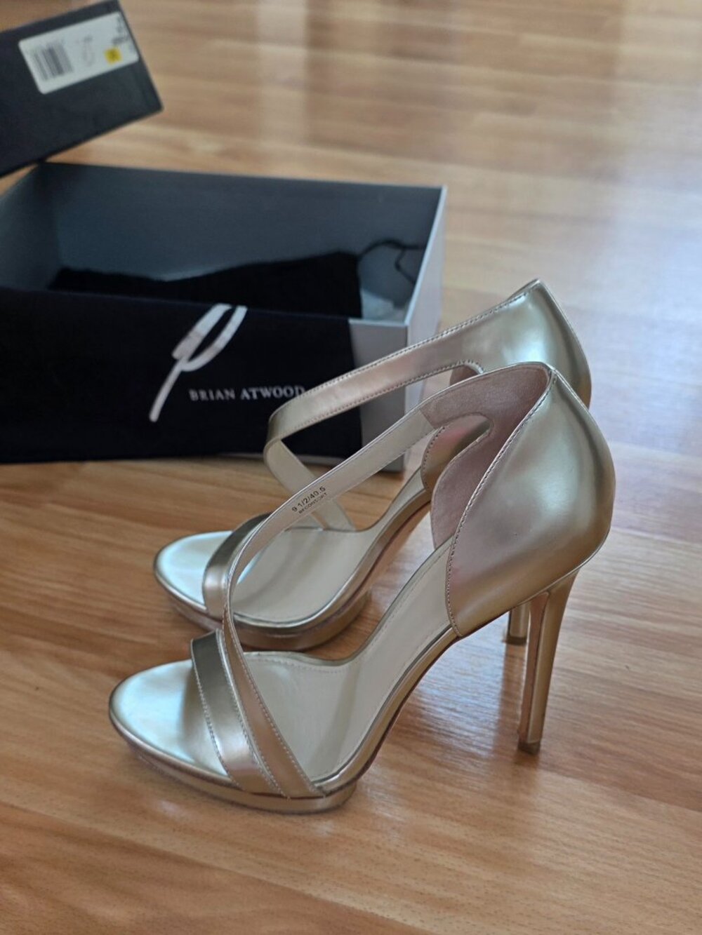 Brian Atwood Consort Sandals, Platino Size 9